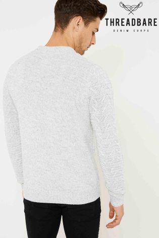 Threadbare Crew Textured Knit Jumper